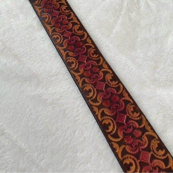 FOX & FLUEVOG 1970s Handmade Leather Belt with Brass Buckle - Picture 5 of 12